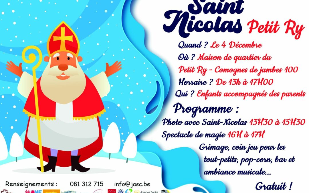 Saint-Nicolas visitera la Quartier Petit Ry Amée le 4 décembre prochain!